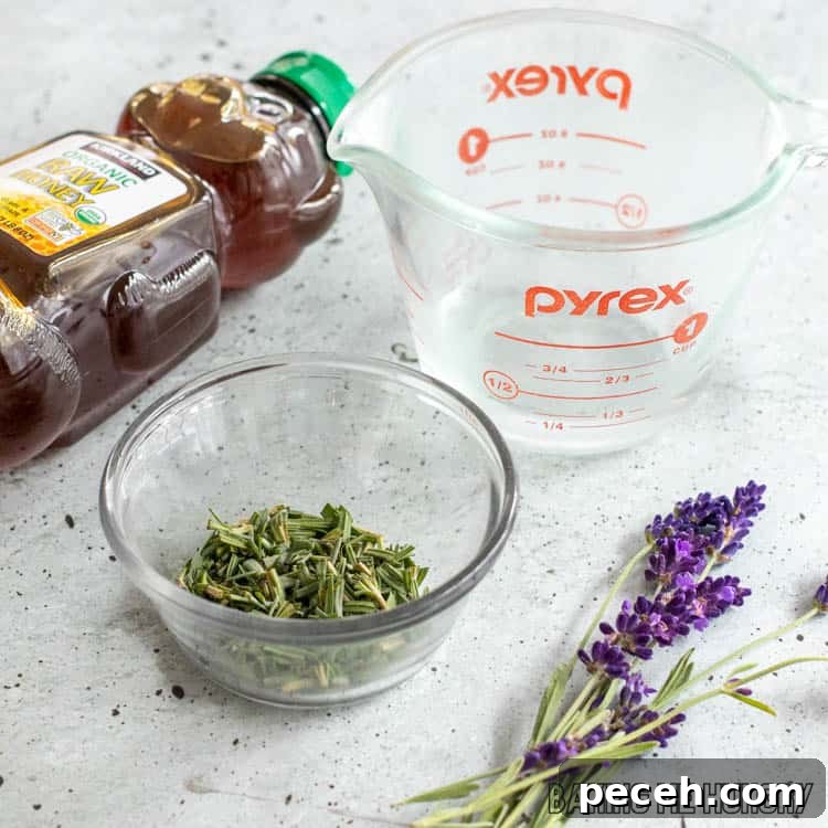 Honey Lavender Syrup Recipe for Lattes, Cocktails & Desserts 4 ingredients