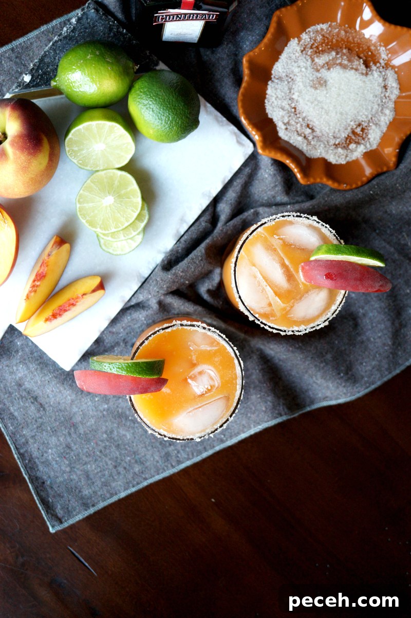 Peach Lime Margarita Recipe: Homemade Frozen Cocktail Guide 3 peach lime margaritas closeup