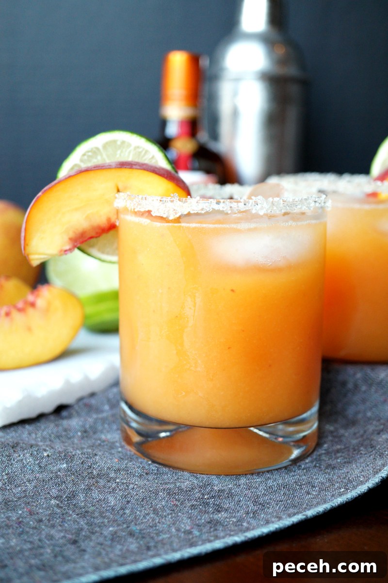 Peach Lime Margarita Recipe: Homemade Frozen Cocktail Guide 5 peach lime margaritas serving
