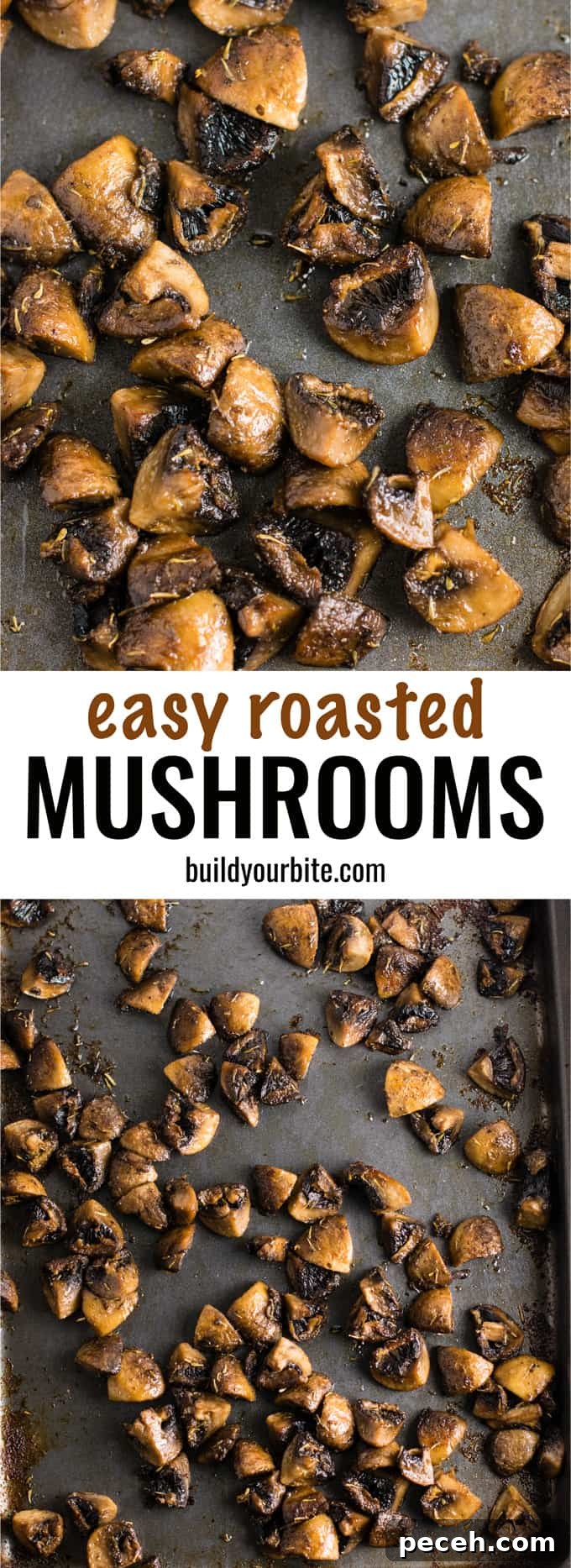 Quick Oven-Roasted Mushrooms with Garlic and Herbs 7 Quick and easy roasted mushrooms recipe. Perfect healthy side dish! #sidedish #roastedmushrooms #vegan #meatless #mushrooms #dinner #vegetables