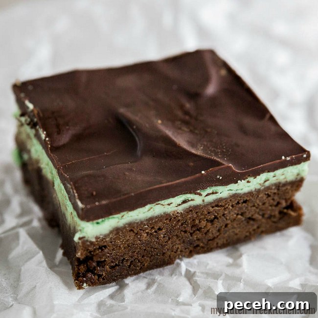 Layered Gluten-free Mint Chocolate Brownie