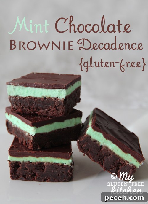 Mint Chocolate Brownie Decadence {Gluten-free}