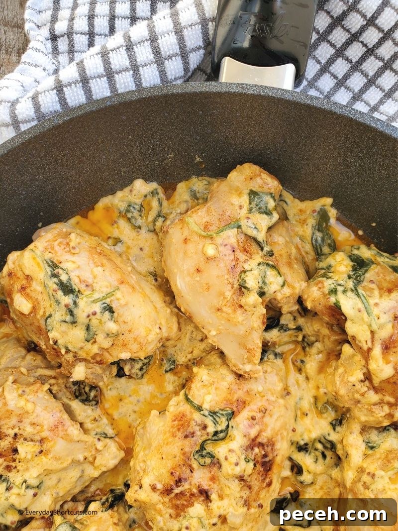 Creamy Mustard Spinach Chicken Thighs Recipe 5 img 81393 5