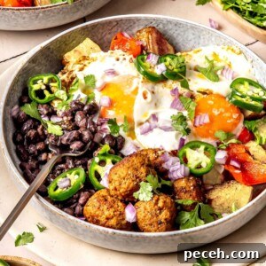Chorizo Breakfast Burrito Bowl with Veggies and Scrambled Eggs 13 Breakfast Burrito Bowls with Chorizo, Eggs, and Veggies GF DF - Olivia Adriance