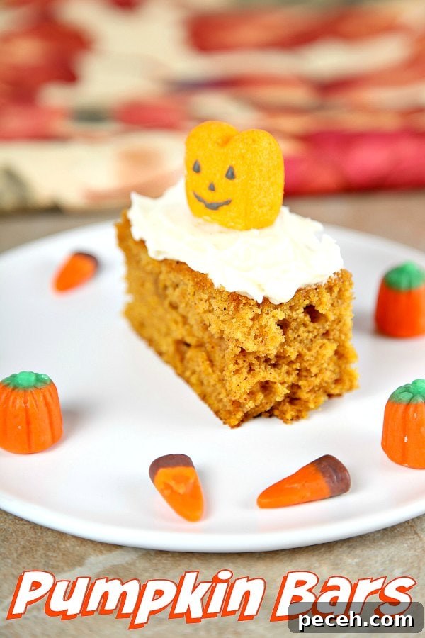 Chewy Pumpkin Spice Bars Recipe for Fall Baking 2 Easy Pumpkin Bars