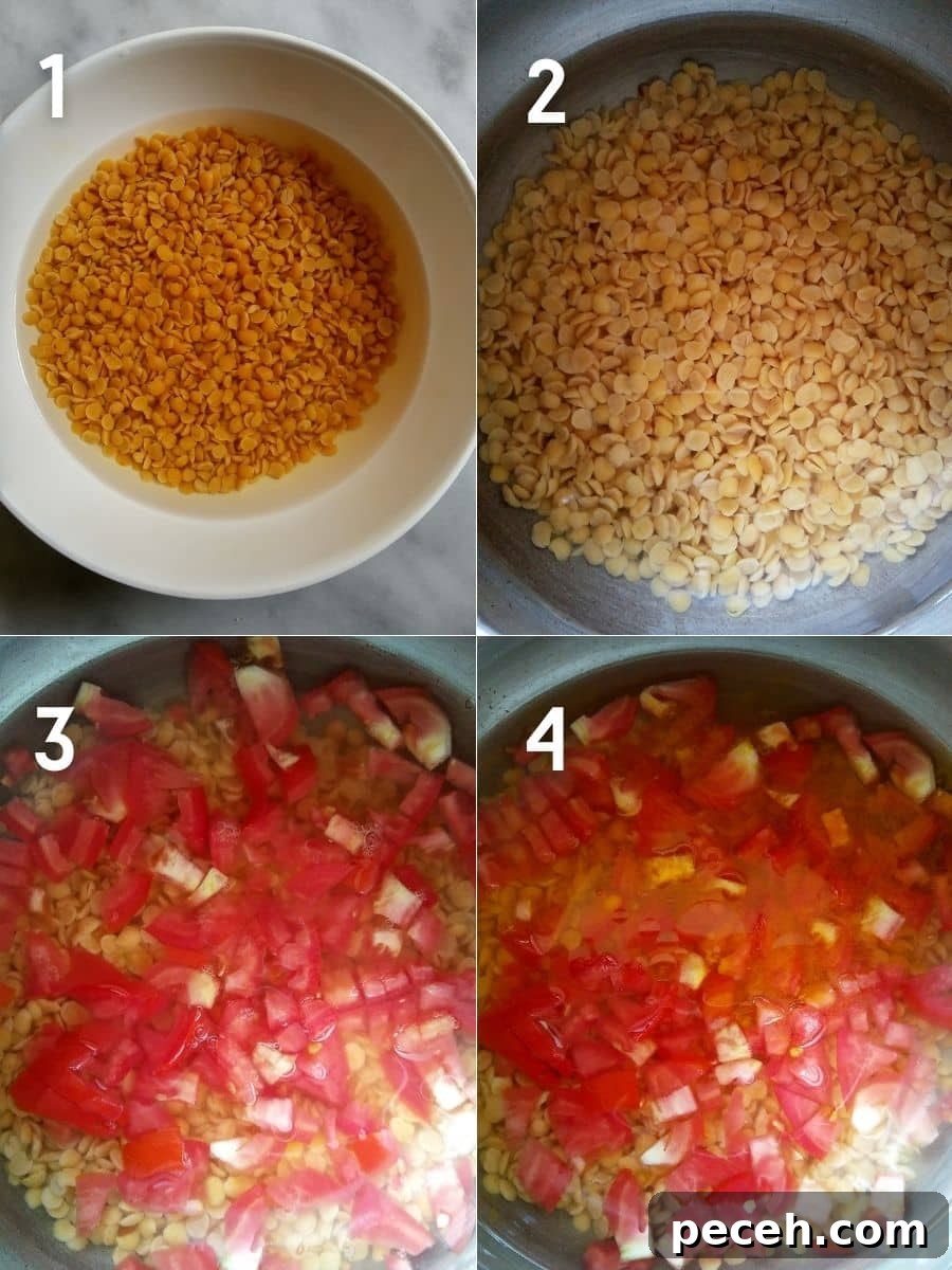 Boiling arhar dal step by step