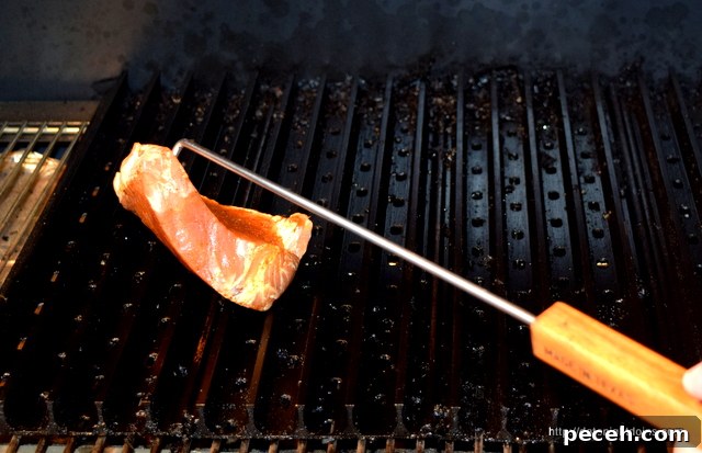 Strawberry Habanero Glazed Loin Chops - On Grill