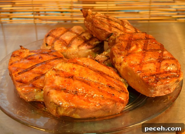 Strawberry Habanero Glazed Loin Chops - Plated