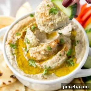 Quick Crowd-Pleasing Party Appetizers for Any Gathering 5 cucumber dipping into baba ghanoush