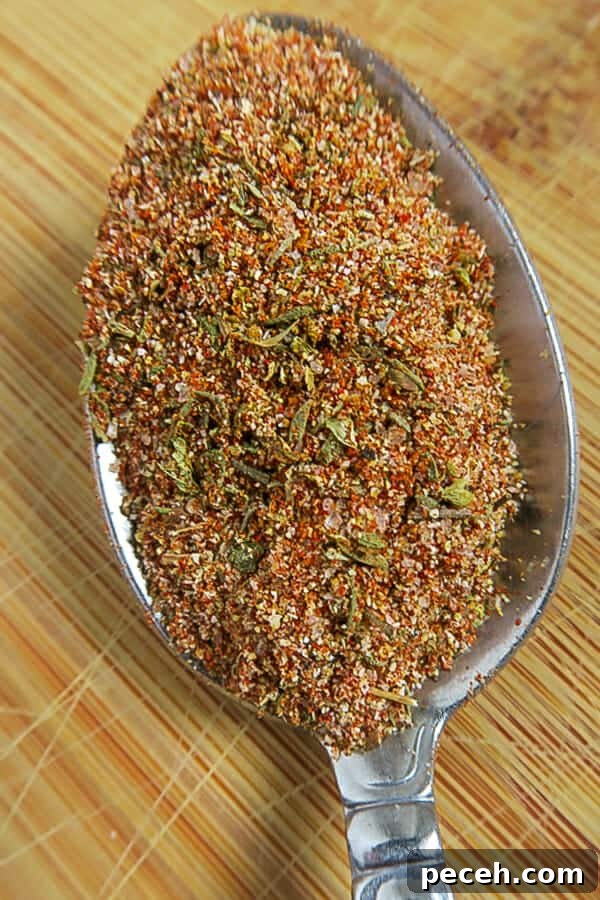 Blackened Seasoning {Easy Homemade recipe} in a spoon