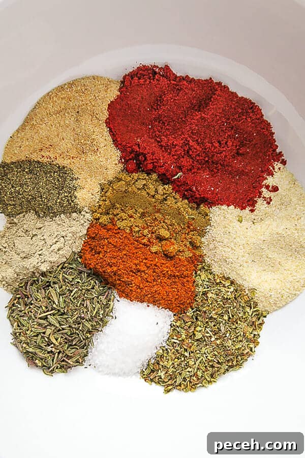 Spices in a bowl for the Blackened Seasoning {Easy Homemade recipe}