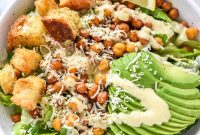 Crispy Roasted Chickpea Caesar Salad