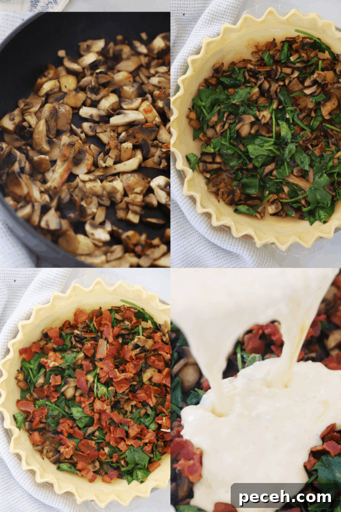 Savory Bacon and Mushroom Quiche Recipe 4 how to make a bacon and mushroom quiche recipe; mini quiche recipes, quiche recipe basic.