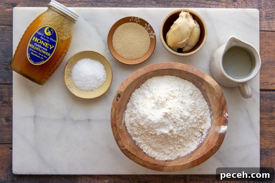 How to Make Soft Homemade Hot Dog Buns 3 Ingredients to make hot dog buns including rendered bacon fat, flour, salt, yeast, and water
