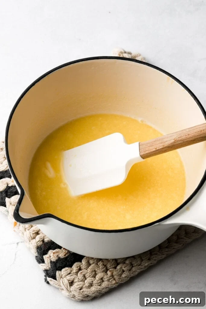 Light and Fluffy Banana Pudding Cake Recipe 7 heat just until melted