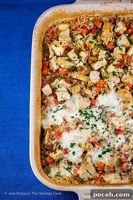 It is easy to make this dairy-free too! Gluten Free Oven Baked Chicken Risotto; 2015 Jane Bonacci, The Heritage Cook