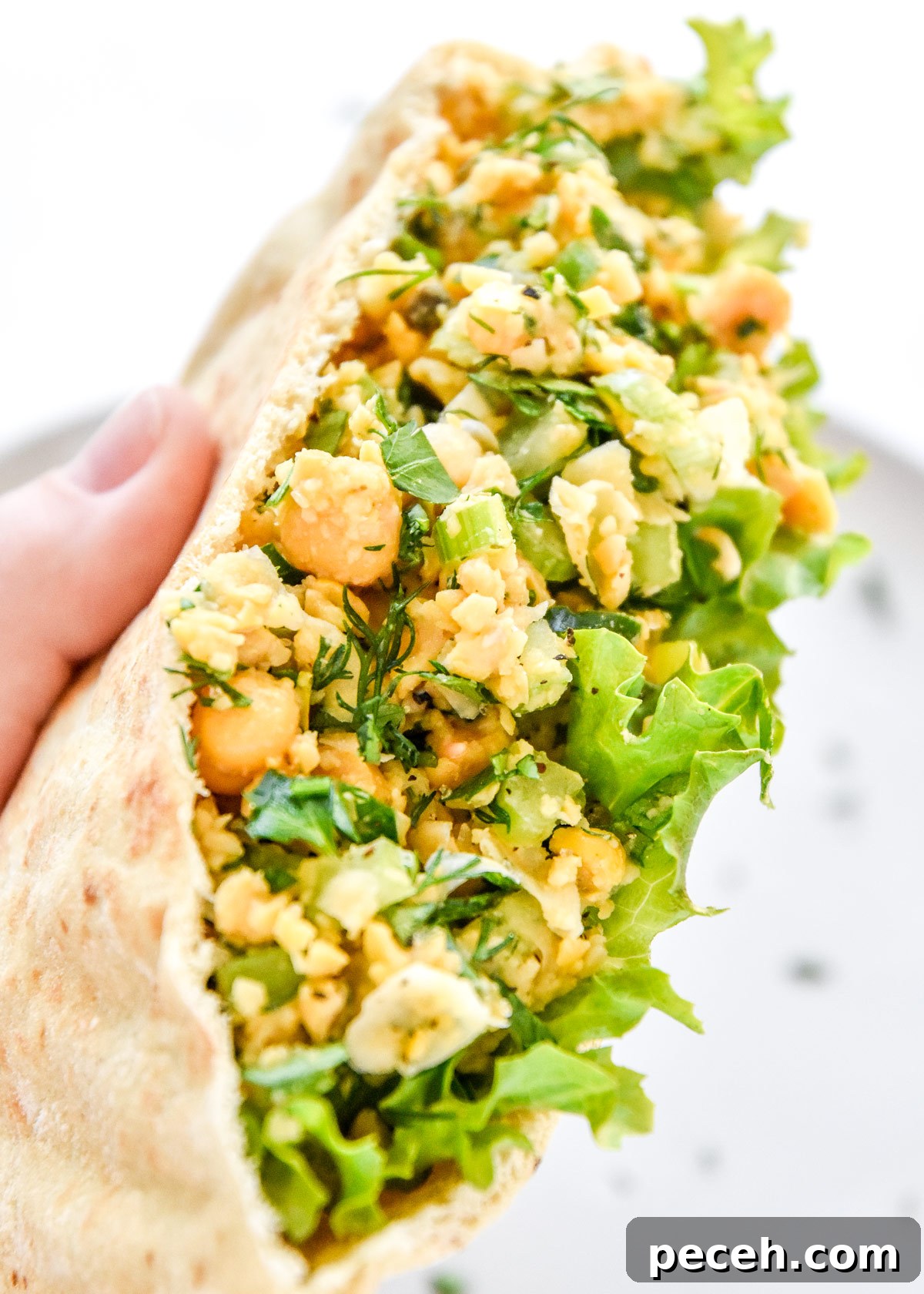 Crispy Roasted Chickpea Caesar Salad 11 Herby Lemon Mashed Chickpea Salad