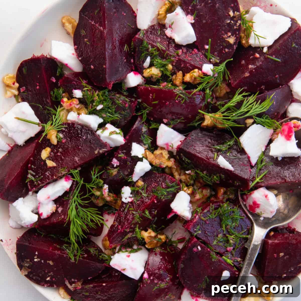 Vibrant Beetroot Salad with Citrus Vinaigrette 2 beetroot salad with feta cheese.