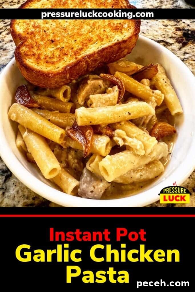 Creamy Garlic Chicken Pasta in the Instant Pot 2 Garlic chicken pasta
