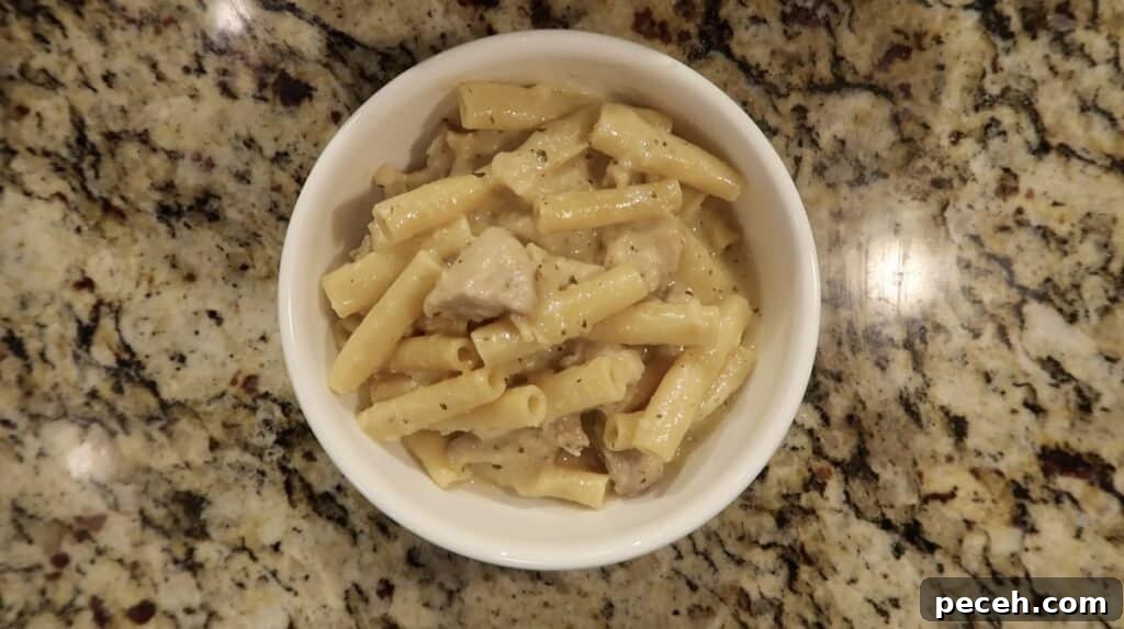 Creamy Garlic Chicken Pasta in the Instant Pot 24 Plating pasta