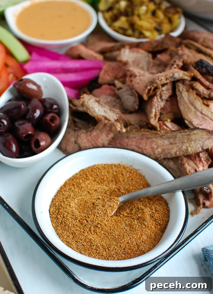 Homemade Shawarma Spice Blend Recipe 2 Homemade Shawarma Spice Blend with steak