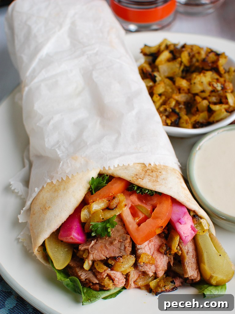 Homemade Shawarma Spice Blend Recipe 5 Beef Shawarma in pita wrap