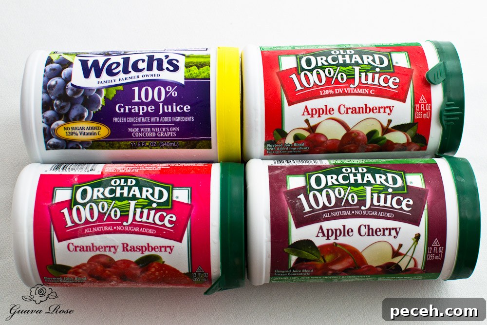 Frozen juice concentrates Frozen juice concentrates