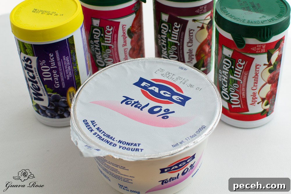 Frozen juice concentrates and greek yogurt Frozen juice concentrates and greek yogurt
