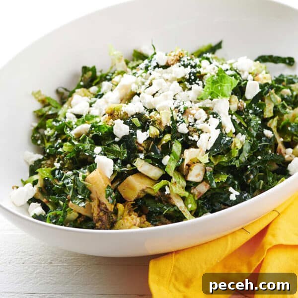 Stovetop Steamed Broccoli for Tender, Vibrant Florets 9 Romaine, Kale and Broccoli Salad in a large white bowl.